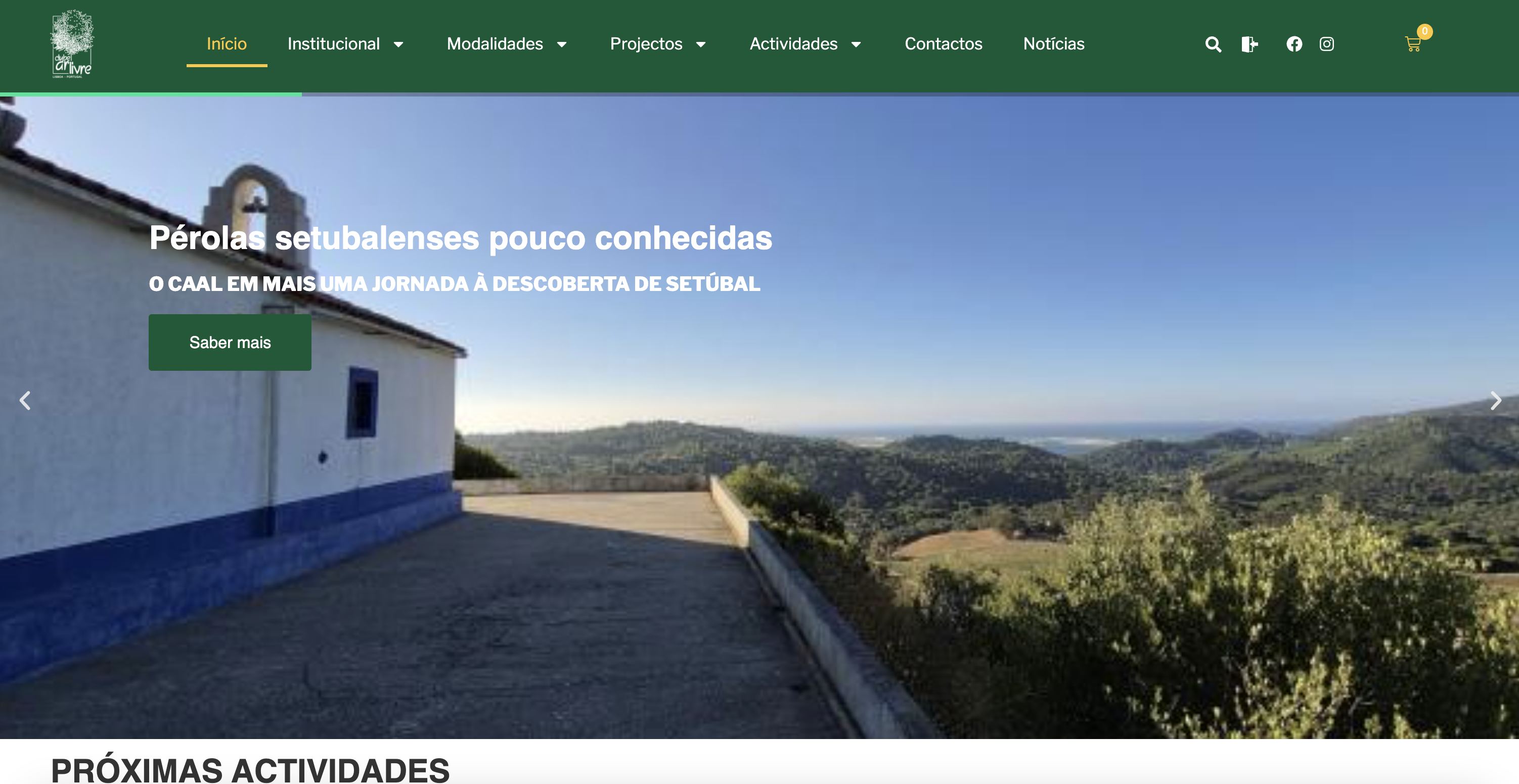 Website Clube Ar Livre